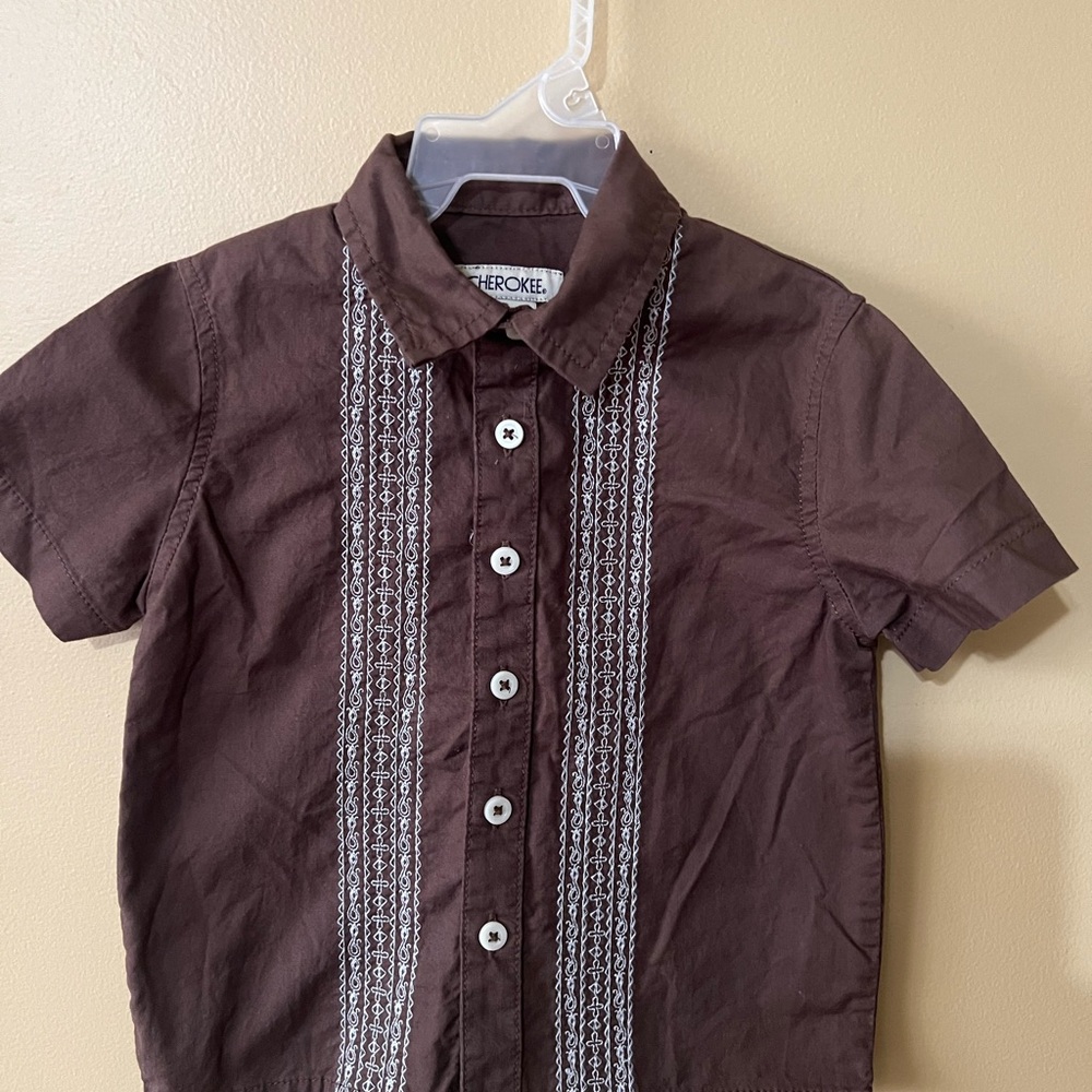 Cherokee Chocolate Brown Cotton Shirt